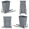 30 QT Pull Out Trash Can Under Cabinet, Under Sink Garbage Can with Soft-Close Full-Extension Slides, Space-Saving Multi-Purpose Waste Container - 3 of 4