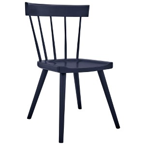 Modway Sutter Modern Farmhouse Wood Dining Chair in Midnight Blue 21 x 21.5 x 32.5 - 1 of 4