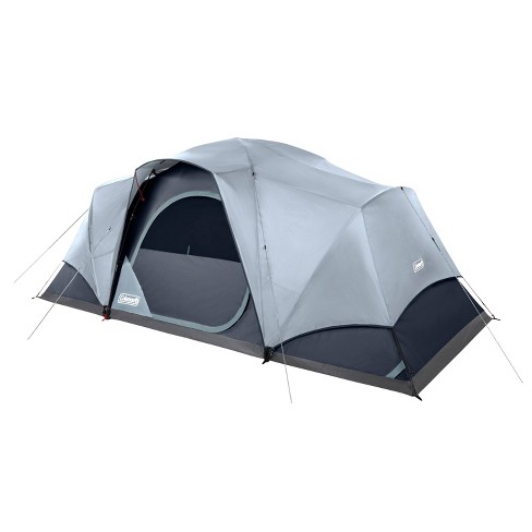 Tent with built outlet in led lights