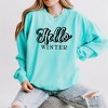 Simply Sage Market Women's Lightweight Garment Dyed Graphic Sweatshirt Retro Hello Winter - 2 of 4