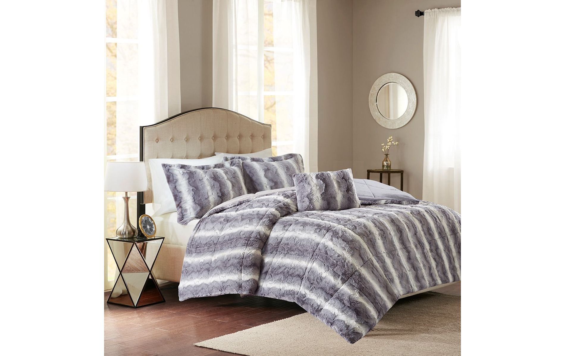 3Pcs Comforter Set, Cozy Bedding Set, Polyester Bed Comforter