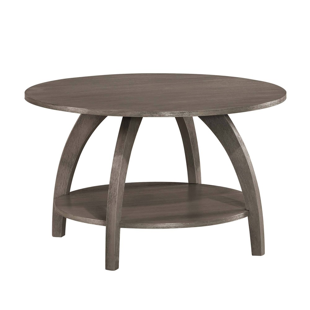 Photos - Coffee Table Breighton Home Aldrin  with Shelf in Wirebrush Dark Gray