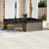 vidaXL Garden Sofa Set Grey, Dark Grey - 2 of 4