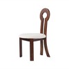 WJSHome Sheep Plush Upholstery Dining Chairs Set of 4, Rubberwood Dining Chairs, Retro Key Shape Design for Kitchen and Restaurant - 2 of 4