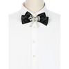 INSPIRE CHIC Women's Bowknot Imitation Pearls Elegant Ribbon Brooch Pre-Tied Bow Tie - 4 of 4