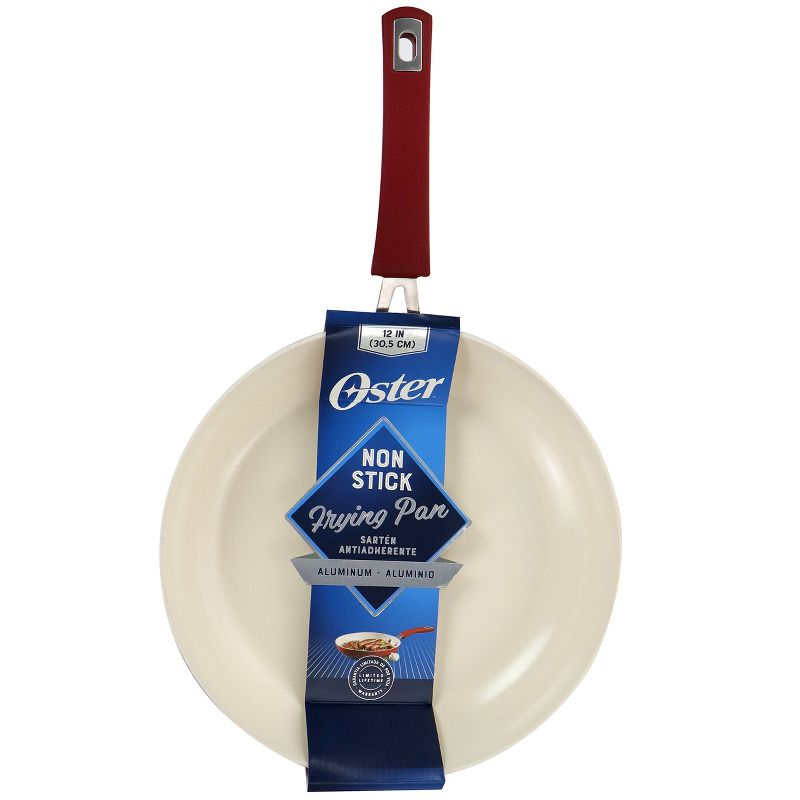 Oster 12 Inch Nonstick Aluminum Frying Pan in Red, 3 of 10