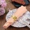 Unique Bargains Alloy Adjustable Decorative Fall Leaf Open Napkin Rings Holder Buckle 4 Pcs - 4 of 4