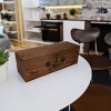 WE Games Wooden Storage Box, Walnut Stained Burnt Wood Finish - 2 of 4