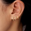 Inerney Gold Huggie Hoop Earrings Set for Women, Dainty Small Sterling Silver Earring Stacks Hypoallergenic Jewelry for Multiple Piercings - 3 of 4