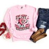 Simply Sage Market Women's Graphic Sweatshirt Be My Valentine Cartoon - 3 of 4
