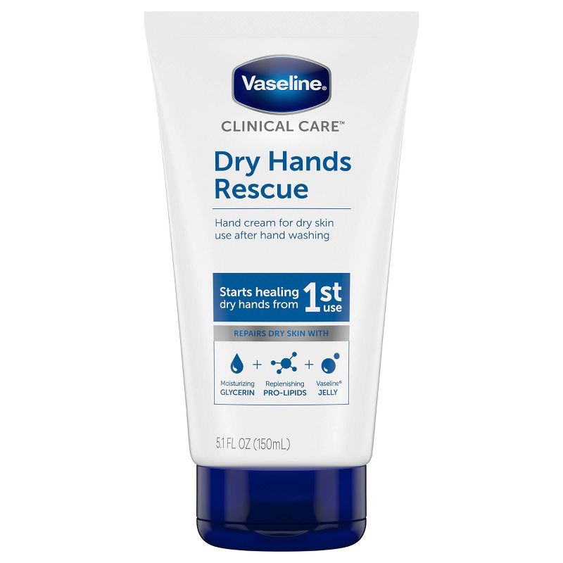 Vaseline Dry Hands Rescue Hand Lotion Unscented - 5.1 fl oz, 1 of 5