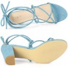 Allegra K Women's Back to College Strappy Straps Lace Up Chunky Heel Sandals - 4 of 4