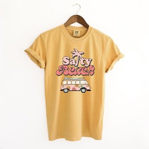 Simply Sage Market Women's Salty Beach Van Short Sleeve Garment Dyed Tee - 1 of 1