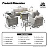 XIZZI Premium Outdoor Swivel Chair Sofa Set in 7 Colors, Modular Patio Seating with Swivel Chairs, Add-Ons Like Coffee Table and Fire Pit - 4 of 4