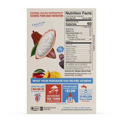 BLUE STRIPES Superfruit Gummies Mango and Cacao Fruit - 3.5oz/5pk