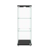 FURNIinspire Utility Storage Cabinets Elegant Showcase with Reinforced Glass Shelves and Dual Mounting Options, Black, 16.73"*14.37"*47.91" - 2 of 4
