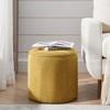 VYNXARIA 2-Piece Set Round Chenille Storage Ottoman,Equipped with a Drum Shaped Small Stool,Storage Space,and MDF Made Desktop Panel - 3 of 4