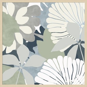 Amanti Art Big Retro Flowers II by Flora Kouta Wood Framed Wall Art Print - 1 of 4
