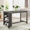 CAVINAS Dining Table Set for 4 Kitchen Table 5 Pieces Counter Height Rustic Farmhouse Wooden Bar Table for Dining Room - 4 of 4