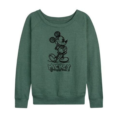 Women's - Disney - Mickey Sketch Lightweight French Terry Slouchy - image 1 of 4