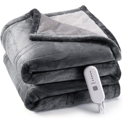 Electric Heated Throw Blanket - 4 Heat Levels, 4H Auto Off, Machine Washable, ETL Certified for Home & Office