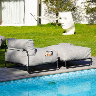 GRANDPATIO Cloud Sponge Beanbag Chair And Ottoman Set