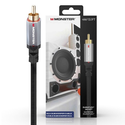 Monster Essentials Subwoofer Cable - Optimized RCA Cable for Reduced Sound  Interference and Enhanced Sound Quality - 13 Feet Coaxial Audio Cable