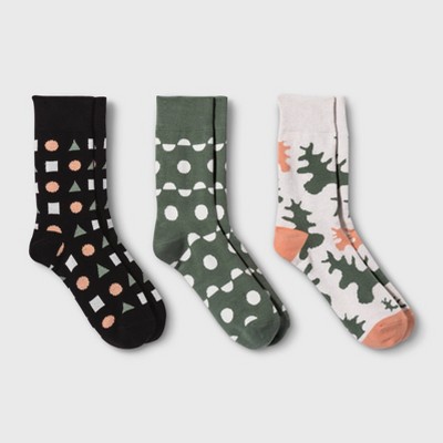 Pair of Thieves Men's Crew Socks 3pk - Green/Pink 8-12