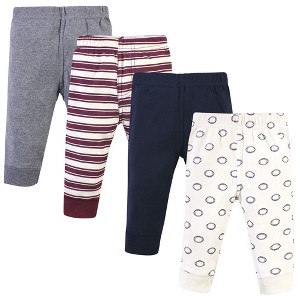 Hudson Baby Infant and Toddler Boy Cotton Pants 4pk, Football - 1 of 2