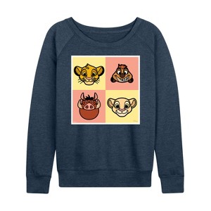 Women's - Disney - The Lion King Lightweight French Terry Wide Neck Long Sleeve Shirt - 1 of 4