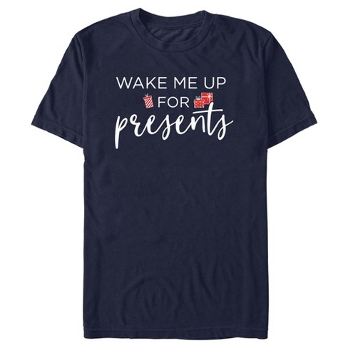 Men's Lost Gods Wake Me Up For Presents T-shirt - Navy Blue