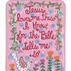 Manual Woodworkers and Weavers Jesus Loves Me Pink Bird Throw Blanket, 30x40 Inches, Soft Fleece Baby Blanket for Girls - 2 of 3