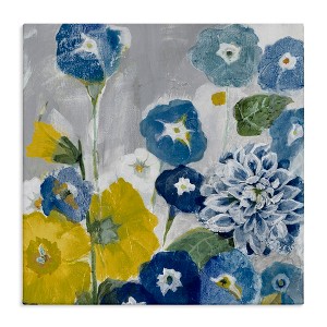 Stupell Industries Blue & Yellow Abstract Poppies, 17" x 17" - 1 of 4