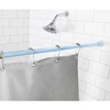 Home Mart Goods Light Blue Adjustable Spring Tension Curtain Rod Heavy Duty Anti-slip 41-76" Inches - 2 of 4