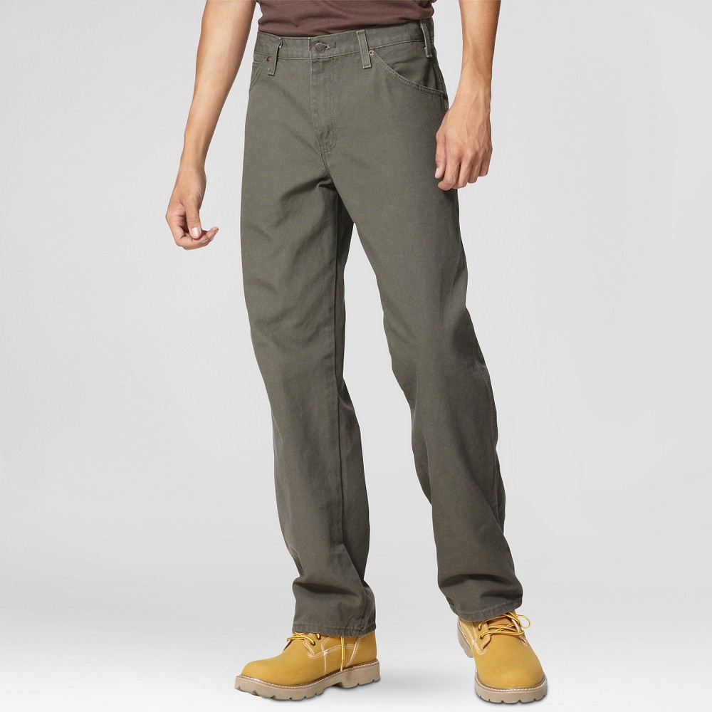 UPC 607645329604 product image for Dickies Men's Relaxed Fit Straight Leg Carpenter Duck Jeans- Moss 36x30, Green | upcitemdb.com