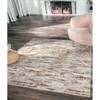 HomeRoots 5' X 8' Brown and Ivory Abstract Washable Non Skid Area Rug - 2 of 4
