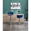 PAGED Bar Height Stools Set of 2 Adjustable Velvet Swivel Counter Stool, Dining Chair with Back and Chrome Footrest for Bar, Kitchen - 2 of 4