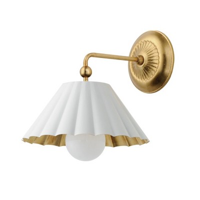 Maxim Lighting Primrose 1 - Light Wall Light in  Matte White/Gold Leaf