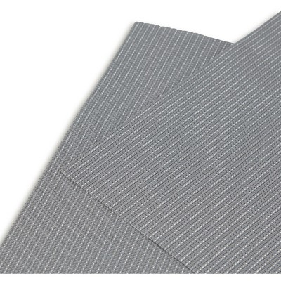 Silver Vinyl Reversible Rectangular Placemats Set of 6