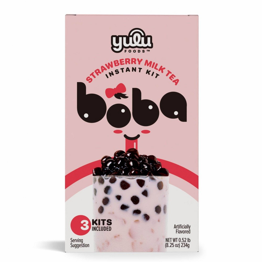 YULU Instant Strawberry Boba Kit - 8.25oz/3ct