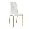 NicBex Modern Upholstered Armless Set of 2 Dining Chairs with Electroplated Metal Legs,Minimalist Office Chairs,Living Room Side Chairs - 3 of 4