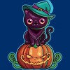 Men's Design By Humans Ferociously Cute Halloween Vampire Witch Kitty Cat By LittleBunnySunshine Tank Top - 2 of 2