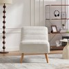 Kumasinova Modern Chenille Accent Chair,Upholstered Armless Chair with Rubber Wood Legs,Living Room Chair for Bedroom,Office and Reading Room - 2 of 4