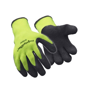 Refrigiwear Hivis Ergo Grip Latex Coated Work Gloves High Visibility ...