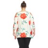 Plus Size Floral Printed Cold Shoulder Tunic - 3 of 4