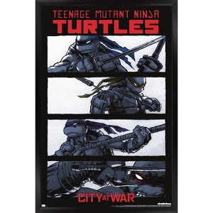 Trends International Nickelodeon Teenage Mutant Ninja Turtles - IDW Grid Framed Wall Poster Prints - 1 of 4