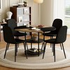 KTMBDW 5-Piece Dining Table Set, 47" Splicing Circular Kitchen Table with 2-Layer Storage and 4 Dining Chair, Modern Dining Room Table - 2 of 4