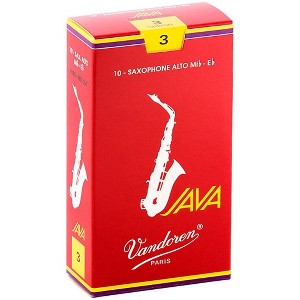 Vandoren JAVA Red Alto Saxophone Reeds Strength 3, Box of 10 - 1 of 4