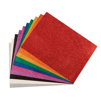 WonderFoam Glitter Sheets, 8-1/4 x 11-7/10 Inches, Assorted Colors, Set of 10