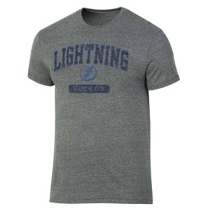 NHL Tampa Bay Lightning Men's Gray Tri-Blend T-Shirt - 1 of 3